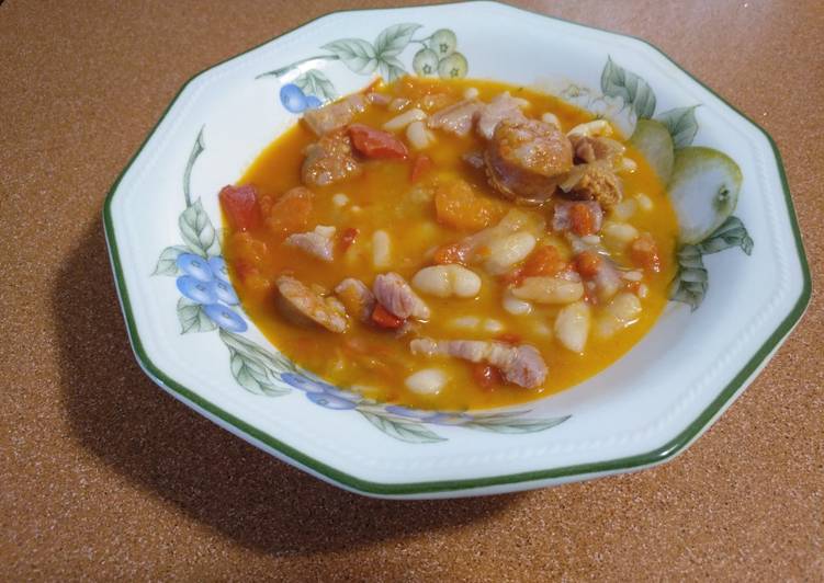 Alubias con panceta y chorizo en MC Plus
