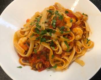 The New Way Prepare Recipe Chilli prawn tagliatelle Yummy