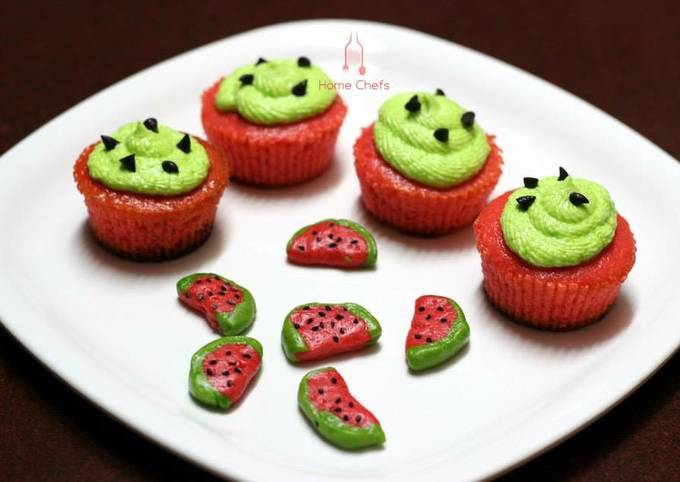 Recipe of Super Quick Watermelon Cupcakes