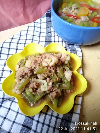 Cara Gampang Membuat Resep  Tumis Daging Buncis Kembang Kol (Lauk MPASI 11 bulan) yang Sempurna, Lezat