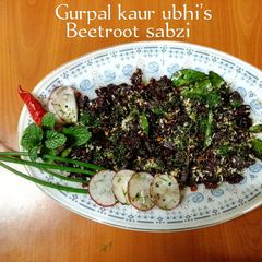 A picture of Beetroot sabzi.