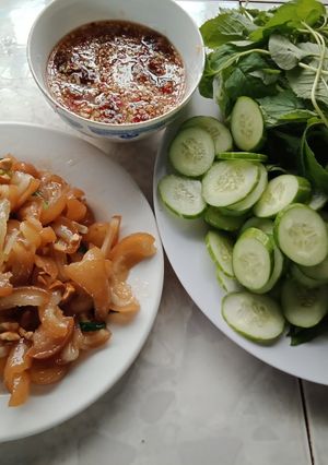 Hình của món Da heo khìa Nước dừa.