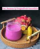 Oat, Banana & Dragonfruit Smoothies