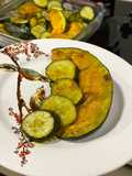 Abóbora assada com pepino