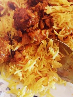 صورة لوصفة كشري مع كرات لحم بقر مفروم 🤤😋