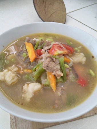 Cara Gampang Menyiapkan Resep Asem-asem balungan &amp; tetelan sapi bumbu uleg Anti Ribet, Enak