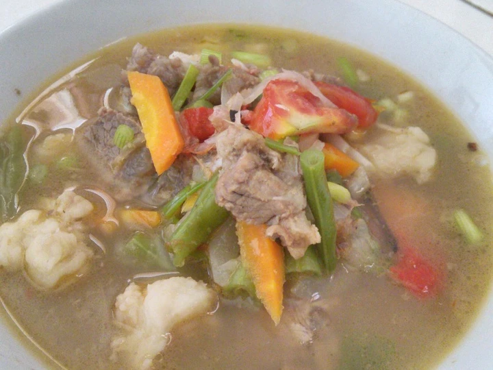 Cara Gampang Menyiapkan Resep Asem-asem balungan &amp;amp; tetelan sapi bumbu uleg Anti Ribet, Enak