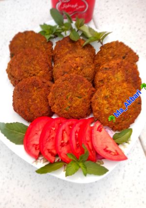 عکسی از دستور کتلت مرغ و عدس
