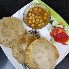 Chole bhature A picture of Chole bhature.