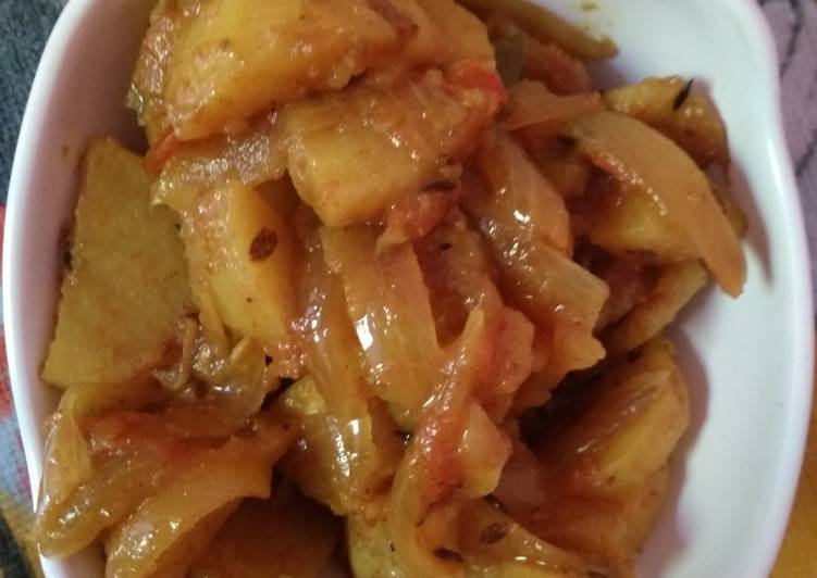 Simple Way to Prepare Homemade Aloo pyaz ki sabji