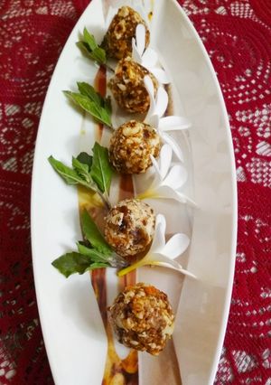 A picture of Sugar free dryfruit modak.