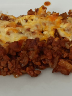 Una foto de Berenjena con carne