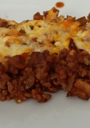 Una foto de Berenjena con carne