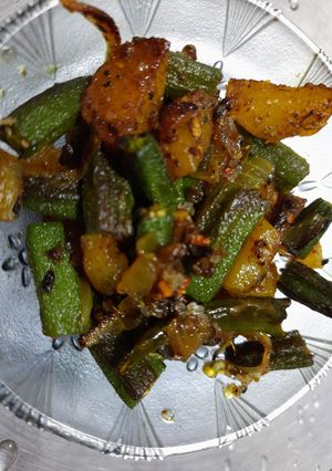 ঢেঁড়স আলু ভাজা (dheras aloo bhaja recipe in Bengali) রেসিপির প্রধান ছবি