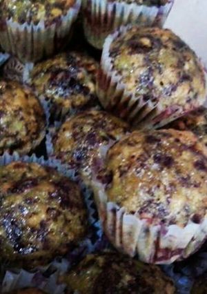 Foto resep cake pisang kukus & choco chips (no mixer no oven)