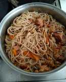 Pasta china con pollo