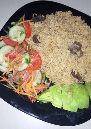 A picture of FRIED PILAU.#pilaucontest.