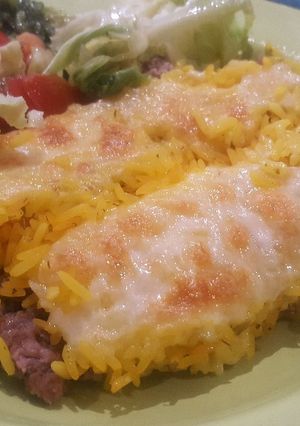 Una foto de Pastel de carne y arroz