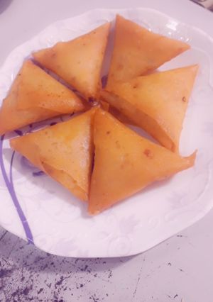A picture of Tandoori chicken samosa.