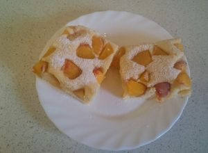 Őszibarackos kevert süti recept fotója