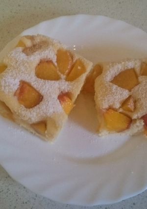 Őszibarackos kevert süti recept fotója