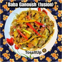 A picture of Baba Ganoush With a fusion.