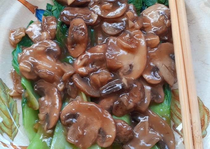 Panduan Masakan Resep Pokcoy siram Jamur Kancing