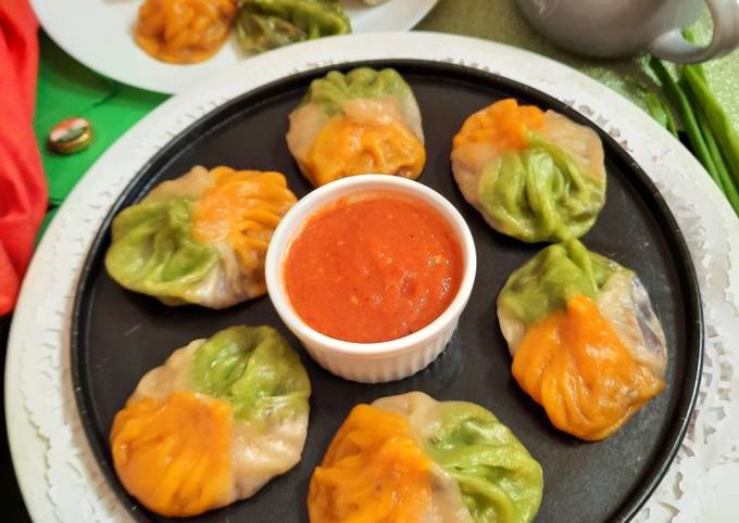 Tri Colour Veg Momo