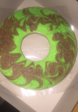 Foto resep 4. Bolu pandan marmer simpel