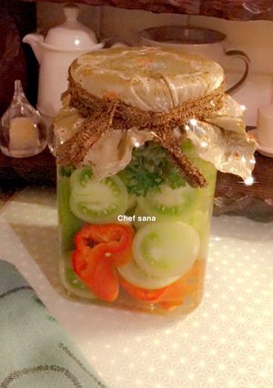 صورة لوصفة مخلل بندورة خضراء