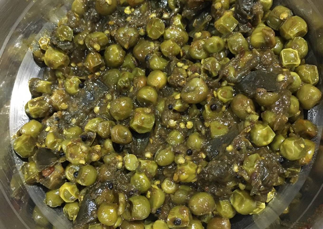 Brinjal & green peas sabji
