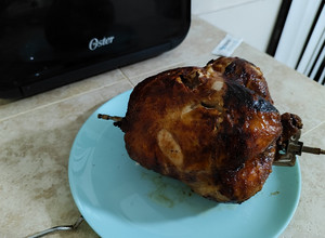 Una foto de Pollo rostizado en la air fryer