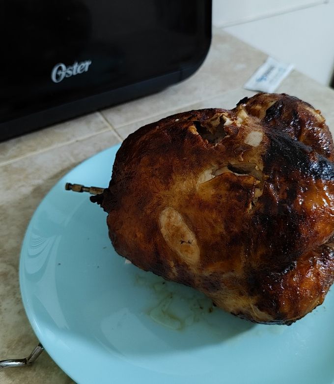 Una foto de Pollo rostizado en la air fryer