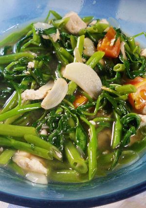 Foto resep Oseng kangkung tahu