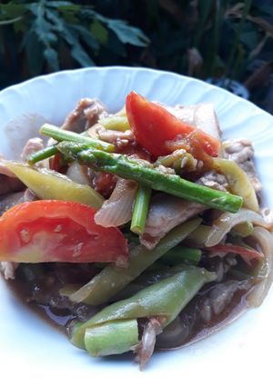 รูปของ ผัดหมูพริกสด+พริกไทยป่น