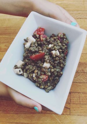 Une photo de Salade de lentilles chrono