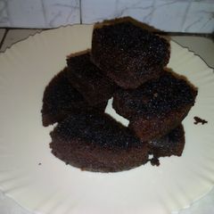 A picture of Moist eggless chocolate cake.