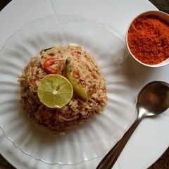 A picture of Wheat vermicelli upma.