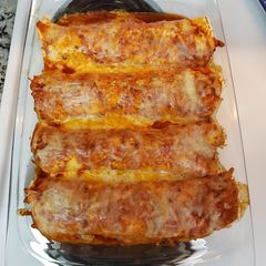 A picture of Chicken enchilada.