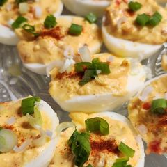 A picture of Bang Bang Deviled Eggs.
