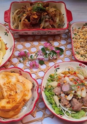 Hình của món Mâm cơm nhiều món.