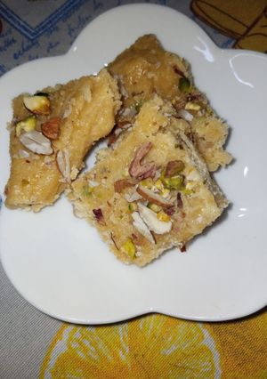 A picture of Gram Flour Mithaee.