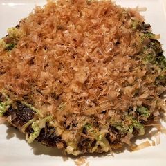A picture of Osaka - style Okonomiyaki.