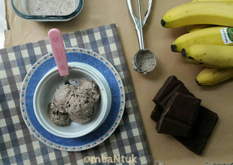 Resep Chocolate Chip Ice Cream (Es Krim Pisang Cokelat Sehat) Anti Gagal