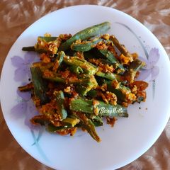 A picture of Besan Bhindi Masala.