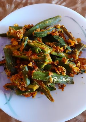 A picture of Besan Bhindi Masala.