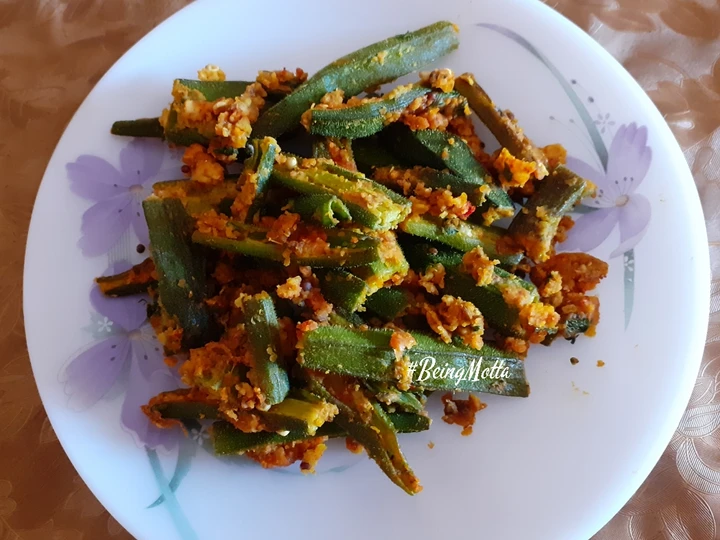 Easy Way Prepare Besan Bhindi Masala which Delicious