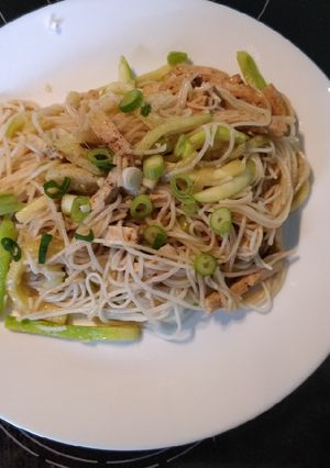 Hình của món Bún xào chay.