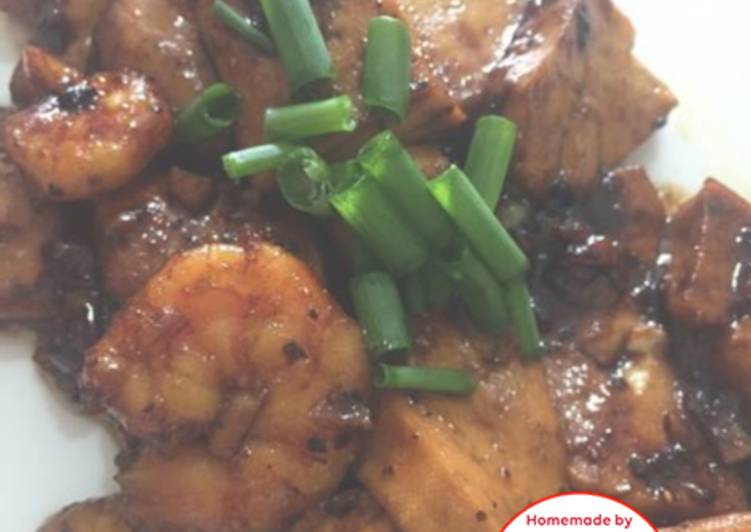 Cara Gampang Menyiapkan Udang tahu lada hitam mudah #homemadebylita, Bikin Ngiler