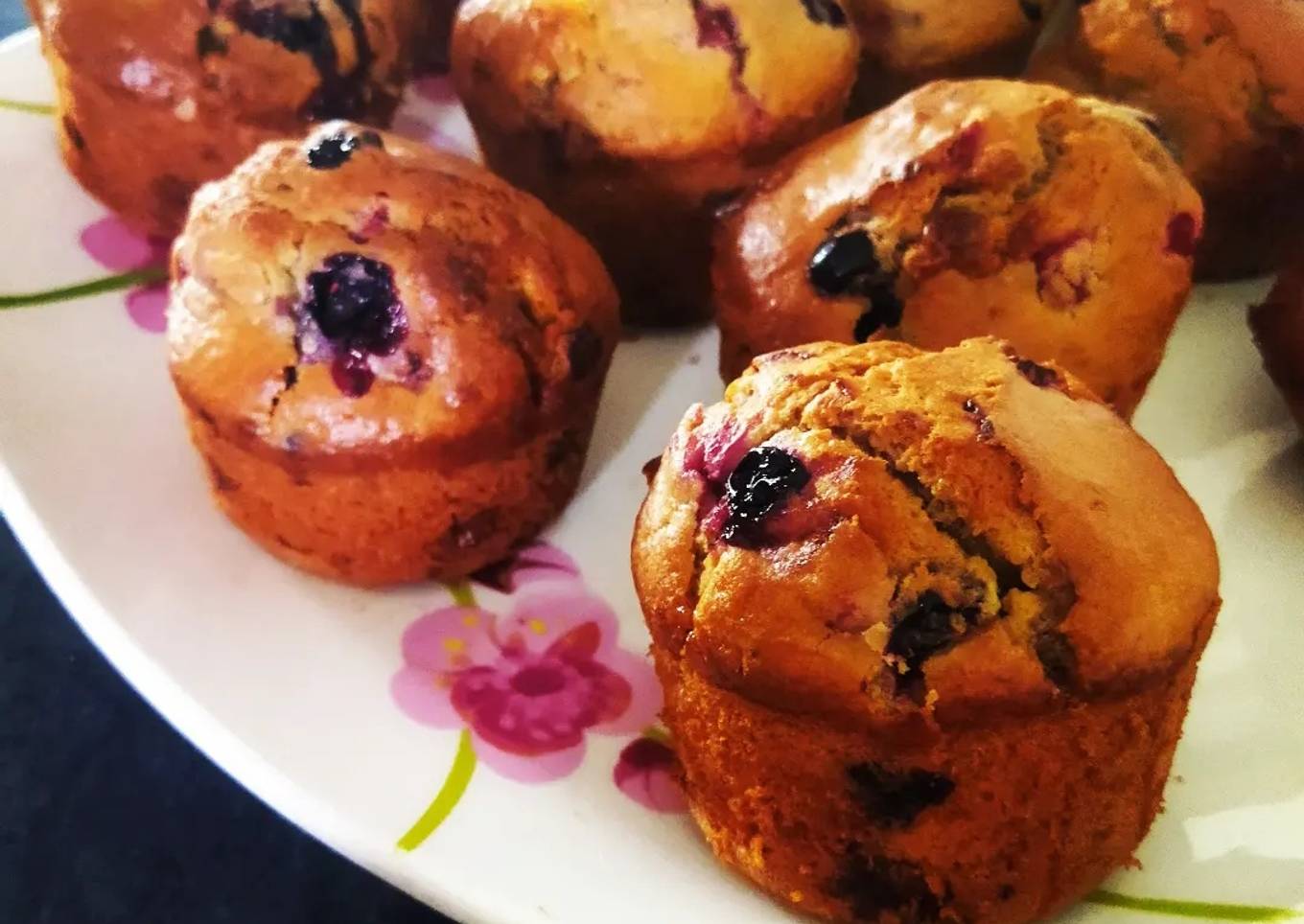 Muffins chocolat blanc et fruits rouges